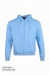 New Men's Heavyweight Zip-Up Hoodie Sweatshirt-<b>Fleece</b> <b>Jacket</b> Warm inside Brush-Jogger Top Embossed Design <b>Thick</b> Jersey Fabric - Product Image 3