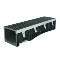Système de construction extérieur Technodrain Italian PRO 200, design moderne, grille en fonte ductile C250, fente de 10 mm, canal de drainage en PEHD