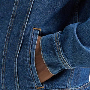 Veste en jean décontractée pour homme, col montant, séchage rapide, respirante, haute qualité, personnalisable, prix de gros, pour l'hiver, en vente - Product Image 5