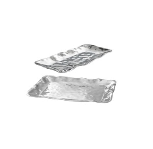 Bandeja de servicio de acero inoxidable de primera calidad elaborada con superficie brillante de espejo, perfecta para decorar bodas, fiestas, restaurantes - Product Image 1