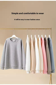 Sweatshirts épais unisexes de haute qualité, surdimensionnés, col rond, vente en gros de pulls vierges solides et décontractés pour l'hiver - Product Image 6