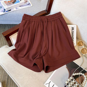 2025 Women's High Waist Oversize Shorts Summer Cotton Linen Casual Sports Shorts Sequined Fashionable Female Short Pants - Product Image 3