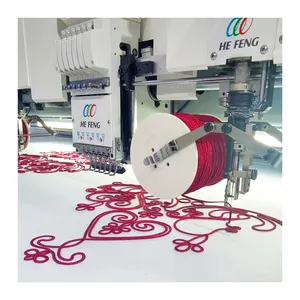 Multi head cording coiling taping flat computerized embroidery machine for sale with factory price