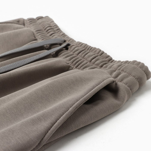 กางเกงวอร์มผ้าหนานุ่มบุขนด้านในทรงขากว้างโอเวอร์ไซส์สำหรับผู้ชายใส่ในฤดูหนาว ล้างสีแล้ว - Product Image 4