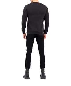 Unisex Crewneck Sweatshirt Jumper Solid Knitted Polyester/Cotton 280g Breathable Oversized Premium Custom Logo Embroidery 2026 - Product Image 5