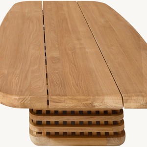 Hot sale modern style display square <b>table</b> for outdoor which is durable and anti-fungal made of <b>wood</b> - Product Image 4