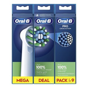 Cabezales de Repuesto Blancos para Cepillo de Dientes Eléctrico Oral B EB50 9CT, Cross Action Pro, 9 Piezas - Product Image 2