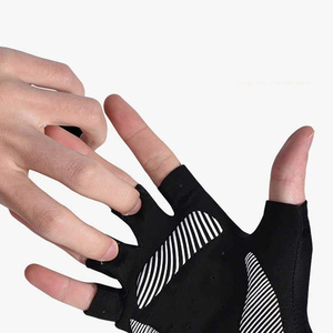 Nouveaux gants de sport de cyclisme sans doigts respirants et écologiques en gros, de haute qualité, couleur personnalisée, logo en cuir, demi-doigts - Product Image 2