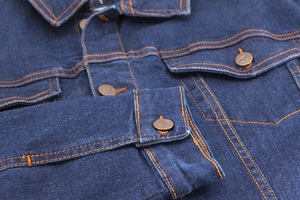 เสื้อแจ็กเก็ตยีนส์สำหรับผู้ชาย,เสื้อแจ็กเก็ตยีนส์ทรัคเกอร์ยืดได้หลายกระเป๋าแบบคลาสสิกสำหรับผู้ชายขายส่งและปรับแต่ง - Product Image 3