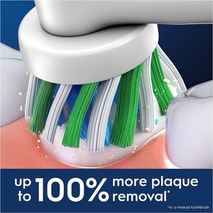 Têtes de brosse à dents électriques Oral-B Pro Cross Action, poils en forme de X et angulaires pour une élimination plus profonde de la plaque dentaire, lot de 8 têtes de brosse à dents - Product Image 5