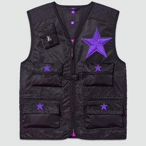 Blouson bomber brillant unisexe, coupe et couture utilitaires, sans manches, imperméable, respirant, toile, devant personnalisé, designer, vente en gros 2025 - Product Image 1