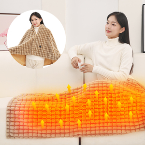 Châle chauffant portable en polyester à fibres de carbone, couverture électrique, 3 niveaux de chaleur, lavable, pour usage domestique en hiver, en stock aux États-Unis - Product Image 4