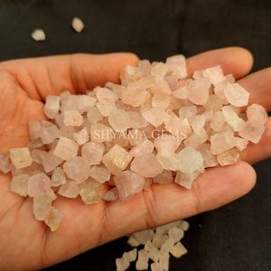 Trozos de cristal de cuarzo en bruto de morganita natural al por mayor, piedras preciosas rosas para la fabricación de joyas y artesanías curativas - Product Image 3