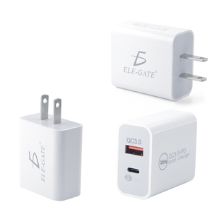 Chargeur Turbo USB Type C 20W à charge rapide, adaptateur USB pour iPad compatible avec les prises JP/EU/US, entrée 0,5A / sortie 25A, pour ordinateur de bureau - Product Image 3
