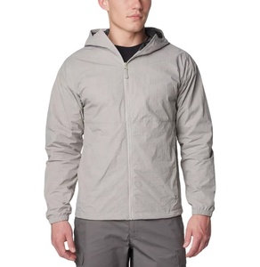 Men's <b>Plus</b> <b>Size</b> Windbreaker Puffer <b>Jacket</b> Custom Logo Breathable Windproof Stand Collar Zipper Closure Summer Comfort <b>Waterproof</b> - Product Image 1