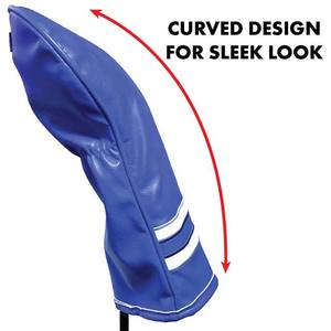 Housse de tête de club de golf en cuir PU imperméable avec logo personnalisé, fermeture éclair, bande élastique et options de couleur personnalisées - Product Image 5