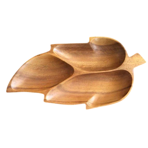 Bandeja de madera única para servir, bandeja para nueces, bandeja para aperitivos, plato para servir dividido, decoración del hogar, utensilios de cocina, vajilla, plato de frutas secas - Product Image 2