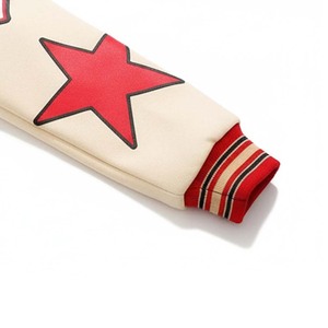 Veste d'hiver unisexe matelassée à col montant, style rétro, color block, streetwear décontracté, mode urbaine, cuir - Product Image 5