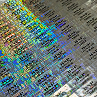 Papier adhésif holographique imprimé sur mesure, autocollants holographiques avec numérotation par paire pour les étiquettes d'emballage de produits