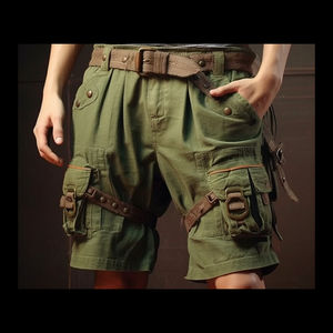 Shorts Homme Streetwear Personnalisés en Denim Tricoté Brodé, Respirants, Imperméables, Écologiques, Taille Mi-Haute, Coupe Droite, Légers, pour l'Été - Product Image 5