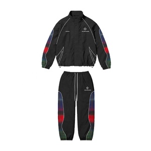 ชุดวอร์มผ้าไนลอนสำหรับผู้ชายมีซิปรูดกางเกงกันลมสองชิ้นผ้าโพลีเอสเตอร์ - Product Image 6