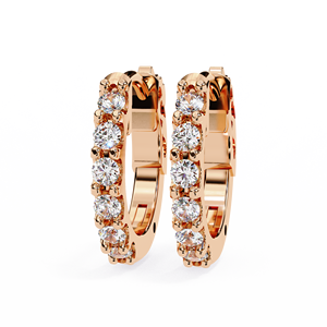 Elegante clásico 14K oro laboratorio cultivado diamante aro pendientes VVS VS 0.18CT corte D/E IGI certificado fiesta regalo joyería - Product Image 1
