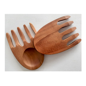 Tenedor para servir frutas de madera de nueva apariencia, cuchara de mano, servidor de ensalada de garra ecológica, arte, precio asequible y envío rápido - Product Image 6