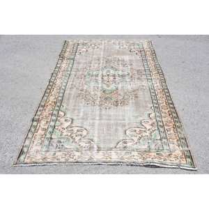 พรมยางขนแกะลายสี่เหลี่ยมสำหรับวัยรุ่นพรมตุรกีโบราณแบบ8.3ft เบจสีเขียวแบบคลาสสิก5.2 X - Product Image 1