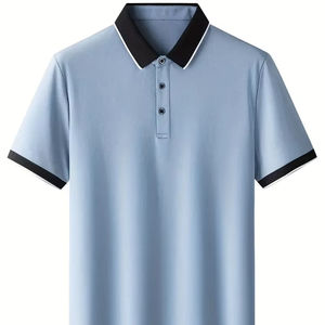 Personnalisé doux 100% coton hommes pour polos respirant col montant imprimé décontracté cravate-teinture conception grande taille golf style décontracté - Product Image 1