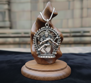 สร้อยคอโซ่โรเดียมสีเงินสี925 24K สีทองฮินดูจี้เทพเจ้านาทราจาของขวัญยอดนิยมสำหรับผู้ชายผู้หญิงใส่ได้ทุกวัน - Product Image 3