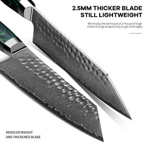 Couteau de cuisine Kiritsuke professionnel japonais de 7 pouces en acier Damas à 67 couches, couteau de découpe quotidien pour la cuisine - Product Image 4