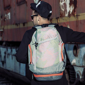 Mochila de baloncesto de poliéster de color sólido ligera al por mayor, bolsas deportivas impermeables personalizadas, cremallera de algodón, MOQ bajo duradero - Product Image 5