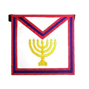 Tablier maçonnique de luxe brodé à la main à coudre avec logo en tissu personnalisable - Prix du tablier maçonnique - Product Image 4