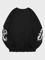Vente en gros T-shirt uni à manches longues surdimensionné pas cher 100% coton avec impression DTG et logo personnalisé