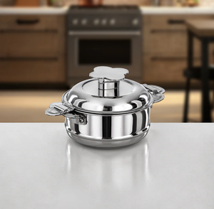 Boîte de riz chapati en argent marmite professionnelle en acier inoxydable garde les aliments au chaud et frais casseroles ustensiles de cuisine restaurant de cuisine à domicile - Product Image 4