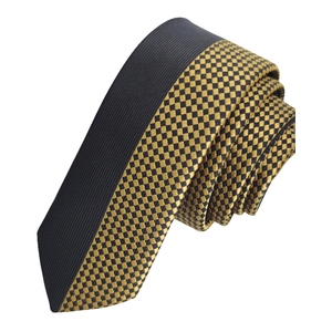 Exve Cravate à la mode à carreaux noirs et dorés de Turquie - Product Image 2
