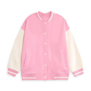 Cew Cou Col Varsity Veste 2025 Nouveau Design Polyester Coton Et Bouton Couvert Respirant Varsity Vestes Pour Femmes - Product Image 1