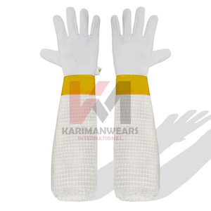 Gants d'apiculture de haute qualité à manches longues, entièrement en cuir de vachette, respirants, anti-piqûres, gants en cuir pour apiculteur - Product Image 1
