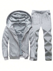 Conjunto Deportivo de Lujo para Hombre, Sudadera con Capucha y Pantalones de Chándal de Algodón y Felpa, Conjunto Deportivo Personalizado para Hombre - Product Image 5