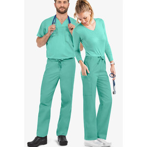 Venta caliente antiarrugas lavable suave tela enfermera Hospital uniforme Scrub Top médico Scrubs para hombres Scrubs Sets para médico - Product Image 1