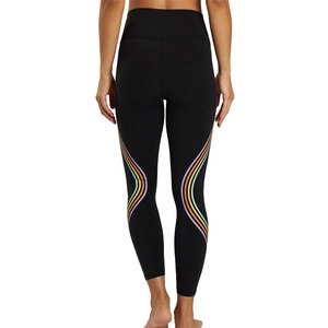 OEM personnalisé taille haute bout à bout Leggings de gymnastique pour les femmes taille élastique grande taille XL long solide Logo Yoga Leggings - Product Image 3