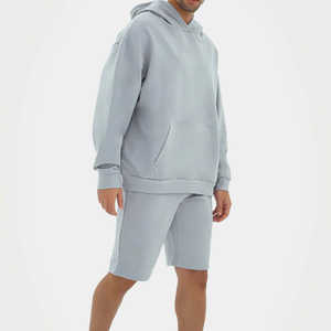 Ventes en gros de sweats à capuche surdimensionnés en molleton français de couleur bleu ciel, personnalisés et vierges, essentiels pour l'hiver, pour hommes - Product Image 6