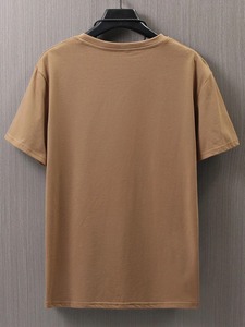 เสื้อยืดแขนสั้นผู้ชาย สไตล์พื้นฐาน สีทึบ เสื้อตัวบน แขนสั้น เสื้อพื้นฐาน คอกลม - Product Image 2