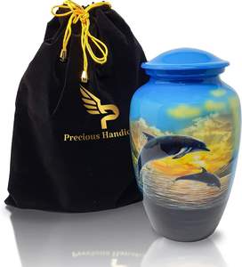 โกศโลหะรูปปลาโลมาสำหรับใส่เถ้ากระดูกของผู้ใหญ่สำหรับใส่เถ้ากระดูกสีน้ำเงินและสีดำกำหนดขนาดได้ - Product Image 5