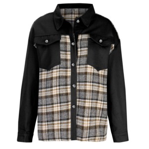 Veste en jean matelassée pour femme, style tendance, en coton tricoté, décontractée, manches longues avec poches, respirante, automne, lettres - Product Image 5