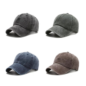 หมวกฟอกสีกรดแบบวินเทจพร้อมแผ่นปะติดโลโก้ตามสั่งสำหรับผู้ชายและผู้หญิงหมวกแบบไม่มีปีกหมวกผ้าฝ้ายสำหรับเล่นกีฬาเบสบอล - Product Image 2