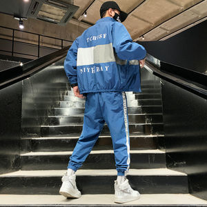 Ensemble deux pièces décontracté et écologique en tissu 100 % polyester, extensible dans les quatre sens, respirant, imprimé, avec pantalon cargo – Nouvelle collection stylée - Product Image 4