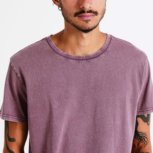 Customs Vintage Bulk Blank Knitted Poliéster/Mezcla de algodón Oversized Regular Fit Hombres Camisetas al por mayor - Product Image 3