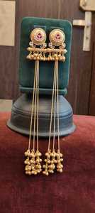 Pendientes Apala de Primera Calidad para Mujer, Pendientes de Diseño Indio Tradicional con Acabado Antiguo y Toque Contemporáneo - Product Image 2