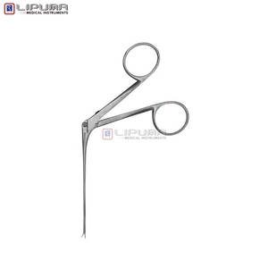 SHEA micro ear scissors 7.0 mm precision stainless steel grooming <b>tool</b> for <b>safe</b> professional ear hair trimming Medic Instruments - Product Image 5